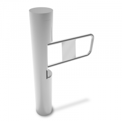 Bramka wahadłowa pojedynczego przejścia ze stali nierdzewnej dwustronna S112D