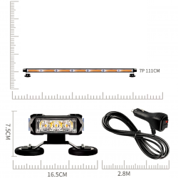Lampa LED ostrzegawcza na dach auta kogut 111 cm