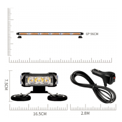Lampa LED ostrzegawcza na dach auta kogut 96 cm