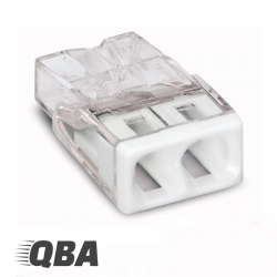 Szybkozłącze kablowe QBA - 2 x wcisk- BIAŁY