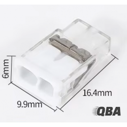 Szybkozłącze kablowe QBA - 2 x wcisk- BIAŁY