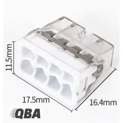 Szybkozłącze kablowe QBA - 8 x wcisk- BIAŁY
