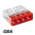 Szybkozłącze kablowe QBA - 4 x wcisk- CZERWONY