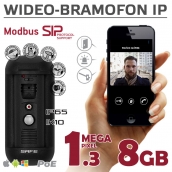 Wideodomofon IP SAFE S06MP na iOS, Android, Windows (SIP,ModBus,ONVIF, PoE) - 1.3MP - 8GB