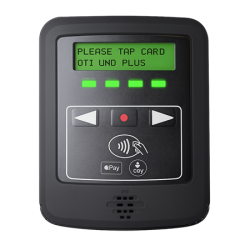 Terminal płatniczy do bramek z stali nierdzewnej.